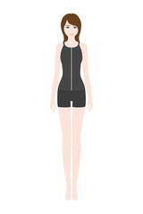 Fototapeta premium 水着を着た女性