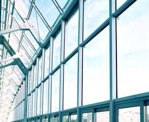 textured blue ceiling inside airport