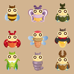 cartoon insect bug icon