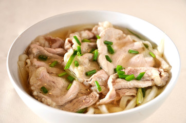 Japanese Udon noodle with pork