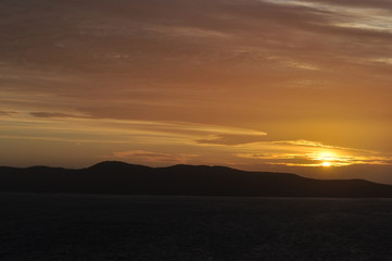 Fototapeta na wymiar sunset in patagonia