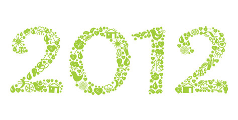 2012 new year ecological sign