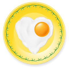 Fried egg on plate
