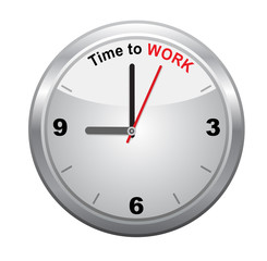 Time to work, vector