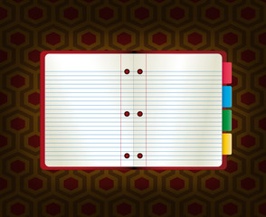 Vector illustration abstract paper notebook. Template for web si