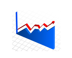 Obraz premium Vector, business profit growth graph chart