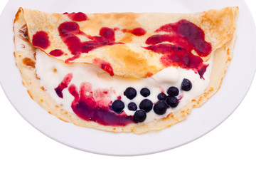 Delicious sweet crepe