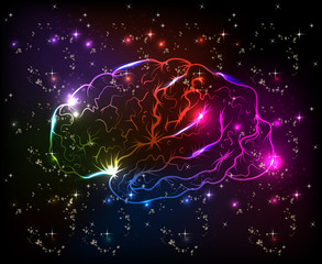 brain bokeh abstract light background