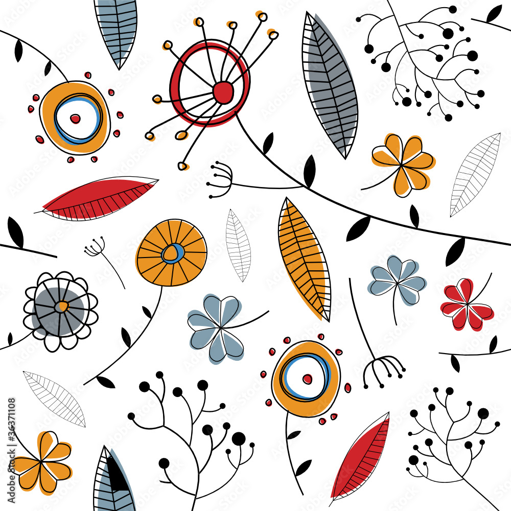 Canvas Prints floral pattern vector