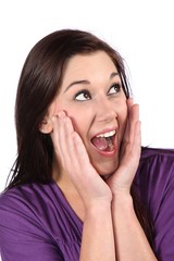 Beatiful Girl with Surprised Expression