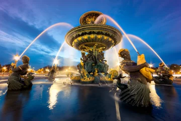 Gordijnen fontaine place de la Concorde, Paris © Beboy