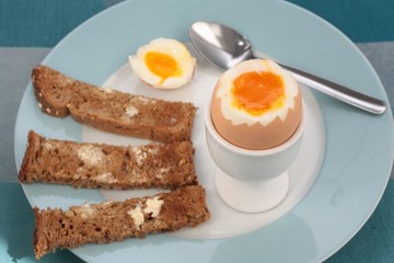 Boiled egg and soldiers