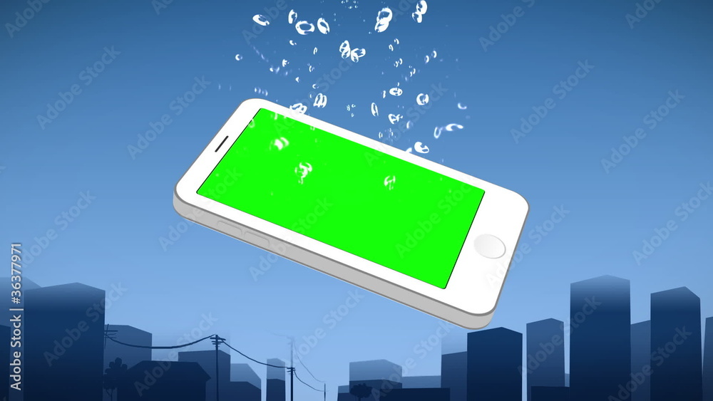 Poster Smartphone displaying copy spaces