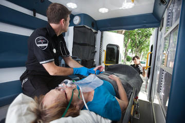 EMT Professional Measuring Pulse