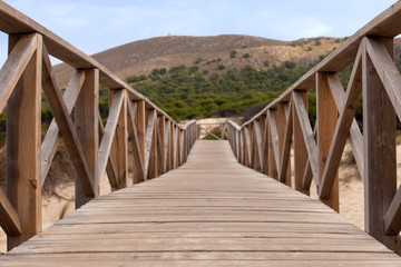 Brücke über Dünen