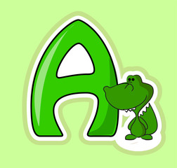 "Буква" алфавит с аллигатора для обучения детей