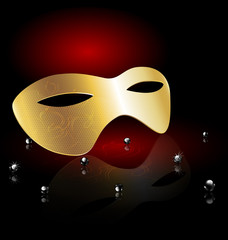 golden carnival half-mask