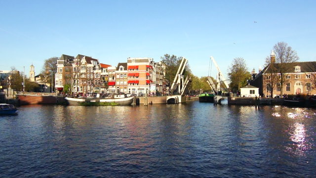Amsterdam bridge opening