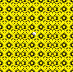 Smiley faces yellow black