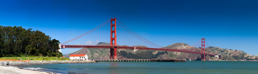 San Francisco Skyline Golden Gate - obrazy, fototapety, plakaty