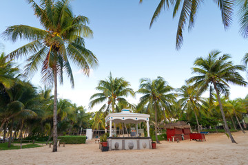 Small bar in the tropical resort of Mexico