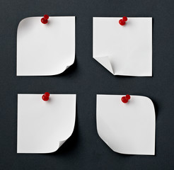 note paper with push pin message