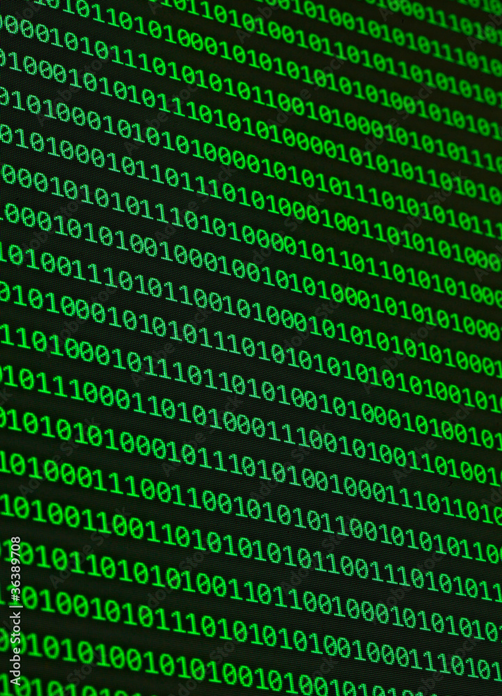 Poster binary numbers moder communication computer