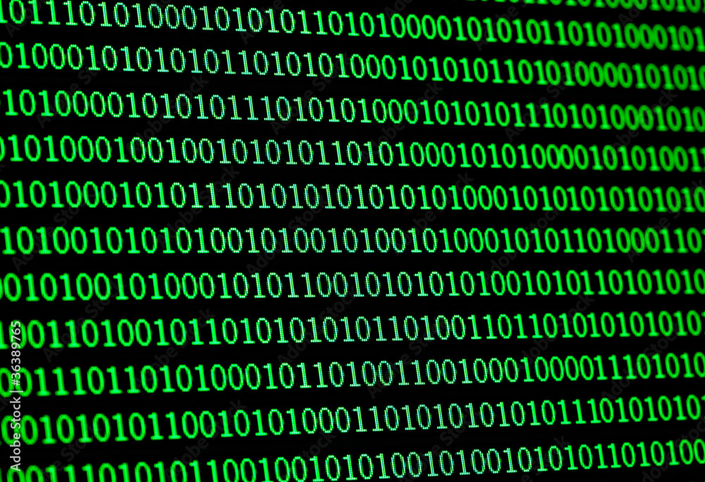Poster binary numbers moder communication computer