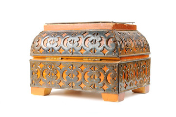 Vintage Box Isolated on White Background