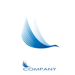 Logo stork, transport and courier services # Vector