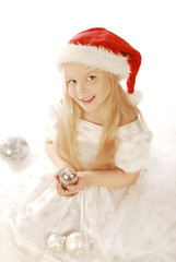 Mädchen mit Nikolausmütze/Girl with Santa Claus Cap