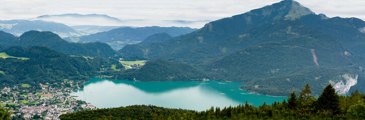 View from Zwolferhorn on Wolfgangsee