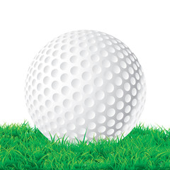 Balle de golf sur le green