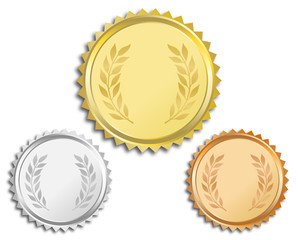 Gold Silber Bronze - Vektor-Medaillen