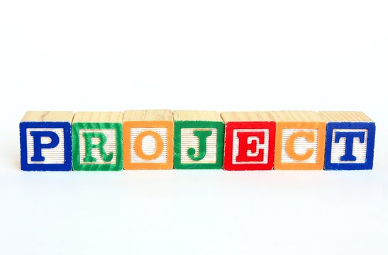 Project in alphabet blocks