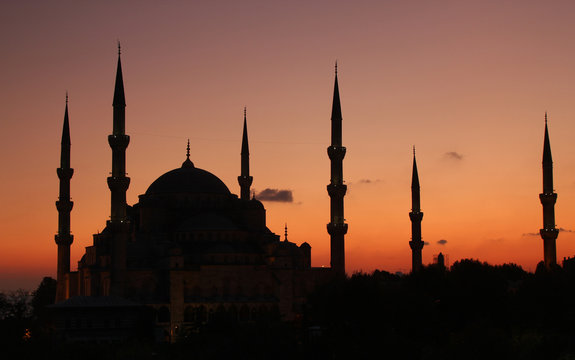 Blue Mosque Istanbul - sunset