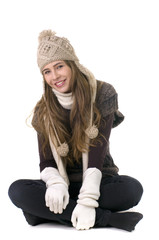 Smiling girl in winter style