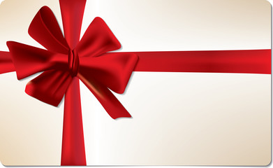 Gift card with red bow
