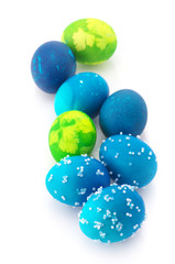 Blue Easter eggs