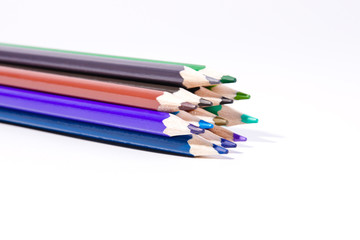 pencils on white