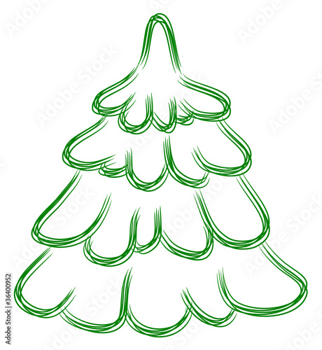 "gezeichneter tannenbaum" Stockfotos und lizenzfreie Vektoren auf