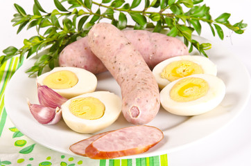 Zutaten für  eine herzhafte Polnische Ostersuppe