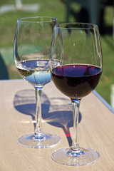 Red and white wine