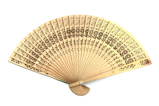 wooden chinese hand fan