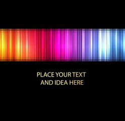 Neon abstract lines design on dark background vector