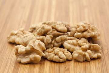 Walnuts  on wooden background