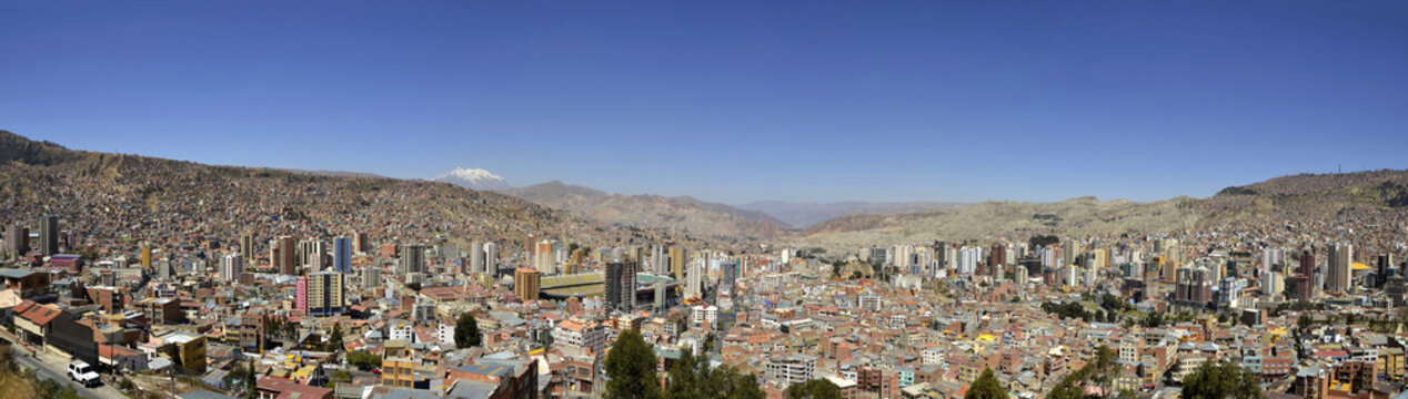 City of La Paz Bolivia from Killi Killi Viewpoint
