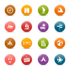 Colored dots - Vacation icons