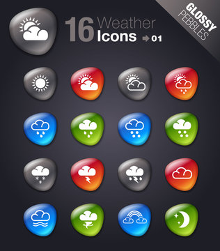 Glossy Pebbles -  Weather Icons