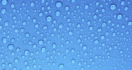 Beautiful blue water drops background
